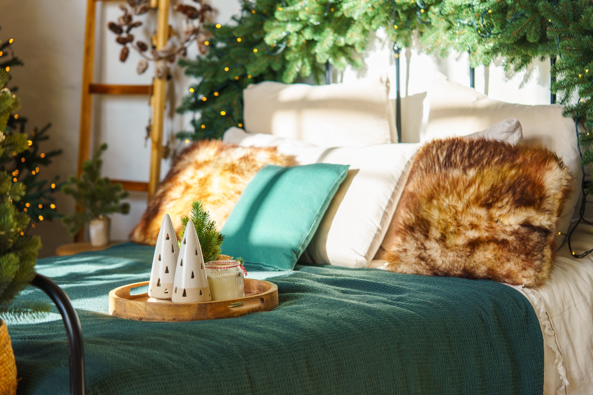 Festive bedroom